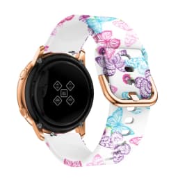 Silicone Original 20mm band Strap For Samsung Galaxy Watch Active 2 40/44mm / 3 41mm smartwatch wristband For Huawei GT 2 42mm