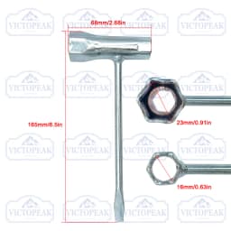 Spark Plug Socket Wrench 13mm & 19mm Stainless Steel Spanner for Chainsaw and Brush Cutter