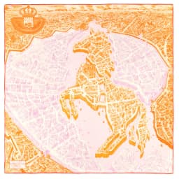 POBING Manual Hand Rolled Twill Silk Scarf Women Three Giraffes Square Scarves Echarpes Foulards Femme Wrap Bandana Hijab 90CM