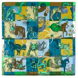 POBING Manual Hand Rolled Twill Silk Scarf Women Three Giraffes Square Scarves Echarpes Foulards Femme Wrap Bandana Hijab 90CM
