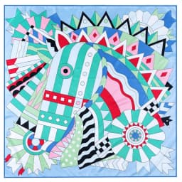 POBING Manual Hand Rolled Twill Silk Scarf Women Three Giraffes Square Scarves Echarpes Foulards Femme Wrap Bandana Hijab 90CM