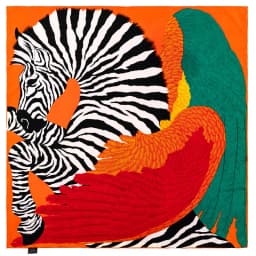 POBING Manual Hand Rolled Twill Silk Scarf Women Three Giraffes Square Scarves Echarpes Foulards Femme Wrap Bandana Hijab 90CM