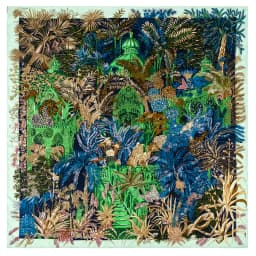 POBING Manual Hand Rolled Twill Silk Scarf Women Three Giraffes Square Scarves Echarpes Foulards Femme Wrap Bandana Hijab 90CM