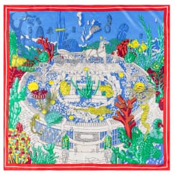 POBING Manual Hand Rolled Twill Silk Scarf Women Three Giraffes Square Scarves Echarpes Foulards Femme Wrap Bandana Hijab 90CM