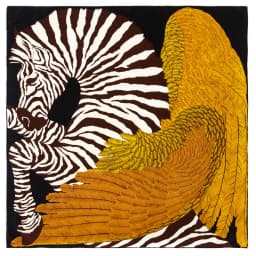POBING Manual Hand Rolled Twill Silk Scarf Women Three Giraffes Square Scarves Echarpes Foulards Femme Wrap Bandana Hijab 90CM