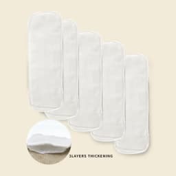 10pcs/5pcs Baby Reusable Diapers Washable Ecological Nappies Inserts Cotton Cloth Diapers for Children Breathable