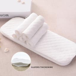 10pcs/5pcs Baby Reusable Diapers Washable Ecological Nappies Inserts Cotton Cloth Diapers for Children Breathable