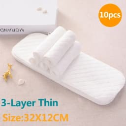 10pcs/5pcs Baby Reusable Diapers Washable Ecological Nappies Inserts Cotton Cloth Diapers for Children Breathable