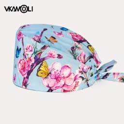 Skull Pattern Scrubs Hat Wholesale Fashion Breathable Scrub Cap Unisex Health Service Workers Adjustable Caps Nursing Hat