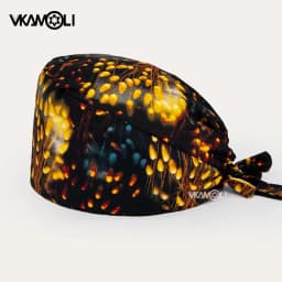 Skull Pattern Scrubs Hat Wholesale Fashion Breathable Scrub Cap Unisex Health Service Workers Adjustable Caps Nursing Hat