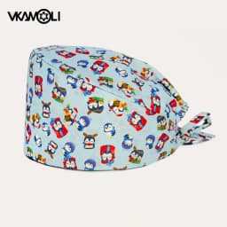 Skull Pattern Scrubs Hat Wholesale Fashion Breathable Scrub Cap Unisex Health Service Workers Adjustable Caps Nursing Hat