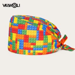 Skull Pattern Scrubs Hat Wholesale Fashion Breathable Scrub Cap Unisex Health Service Workers Adjustable Caps Nursing Hat