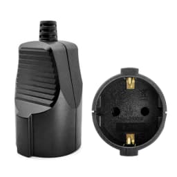 1PCS Black EU 16A UPS PDU Germany Grounded Assemble Wired Plug Socket Korea Russia Power Cable Female Male Detachable Connector