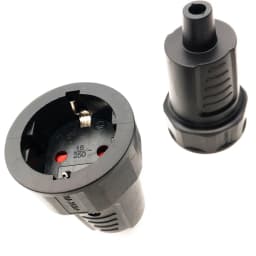 1PCS Black EU 16A UPS PDU Germany Grounded Assemble Wired Plug Socket Korea Russia Power Cable Female Male Detachable Connector