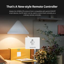 SONOFF T2EU-RF Wall Panel Sticky 433MHz RF Remote Wireless 1-3 Gang Two-Way Control with 4CHPROR3 RFR2 TX Wall Switches