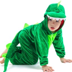 Cute Child Dinosaur Kugurumi Costume Cosplay Boys 2-4T 4-8Y Green Black Kindergarten School Party Game Role Play Suit Umorden