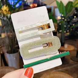 New 3pcs Set Fashion Acrylic Hair Clip For Women Korean Trendy Geometric Hair Berrettes Girl Hair Accessories Hairgrip Wholeslae