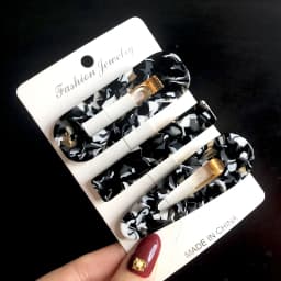 New 3pcs Set Fashion Acrylic Hair Clip For Women Korean Trendy Geometric Hair Berrettes Girl Hair Accessories Hairgrip Wholeslae