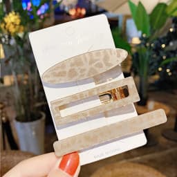 New 3pcs Set Fashion Acrylic Hair Clip For Women Korean Trendy Geometric Hair Berrettes Girl Hair Accessories Hairgrip Wholeslae