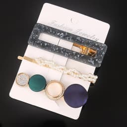 New 3pcs Set Fashion Acrylic Hair Clip For Women Korean Trendy Geometric Hair Berrettes Girl Hair Accessories Hairgrip Wholeslae