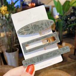 New 3pcs Set Fashion Acrylic Hair Clip For Women Korean Trendy Geometric Hair Berrettes Girl Hair Accessories Hairgrip Wholeslae