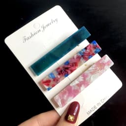 New 3pcs Set Fashion Acrylic Hair Clip For Women Korean Trendy Geometric Hair Berrettes Girl Hair Accessories Hairgrip Wholeslae