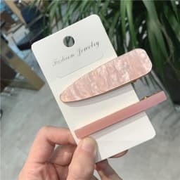 New 3pcs Set Fashion Acrylic Hair Clip For Women Korean Trendy Geometric Hair Berrettes Girl Hair Accessories Hairgrip Wholeslae