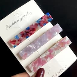 New 3pcs Set Fashion Acrylic Hair Clip For Women Korean Trendy Geometric Hair Berrettes Girl Hair Accessories Hairgrip Wholeslae