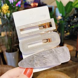 New 3pcs Set Fashion Acrylic Hair Clip For Women Korean Trendy Geometric Hair Berrettes Girl Hair Accessories Hairgrip Wholeslae