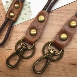 Genuine Leather Lanyard for Mobile Phone Badge Keys ID Credit Work Card Holder Wrist Neck Lanyard Strap Key Ring Chain Keychain