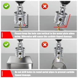1Pc TCT Hole Saw Carbide Tipped Hole Cutter With Steel-Plated Pilot Drill Bit For Metal Stainless Steel Iron And Wood Hole Saw