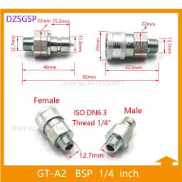 Head quick connector steel plug socket 1/4 3/8 1/2 3/4 1 inch enclosed hydraulic quick connect connector set