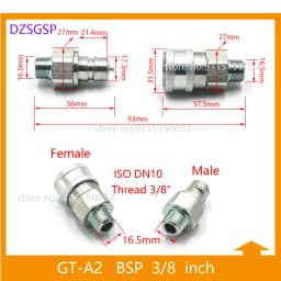 Head quick connector steel plug socket 1/4 3/8 1/2 3/4 1 inch enclosed hydraulic quick connect connector set