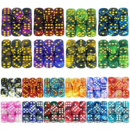 Mix Color Effect 12mm D6 Double Cube Playing for Gambling Board Game,Tabletop Game,games Poker Dice,