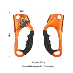 Outdoor Rock Climbing SRT Hand Ascender Device Mountaineer Handle Ascender Left Hand Right Hand Climbing EquipmentRope Tools