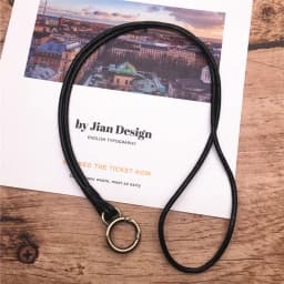 Genuine Leather Cell Phone Lanyard Neck Strap Holder Key Lanyard ID Badge Holders Phone Neck Straps with Keyring For iPhone