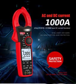 UNI-T 1000A True RMS Digital Clamp Meter 1000V AC DC Voltmeter Pliers Ammeter UT206B UT207B UT208B Inrush Current LPF ACV Test