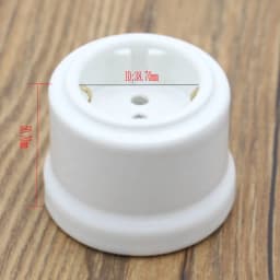 AC 220-250V 16A European Standard Grounded Ceramic Wall Socket Rewirable Female Wireless EU Electric Socket for DIY Home Decor