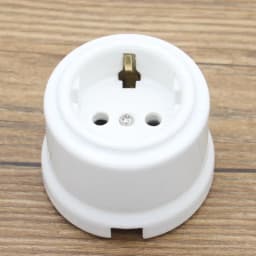 AC 220-250V 16A European Standard Grounded Ceramic Wall Socket Rewirable Female Wireless EU Electric Socket for DIY Home Decor