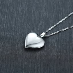 Vnox Customize Picture Name Women Necklaces Heart Locket Pendant Family Image Personalized Anniversary Gift