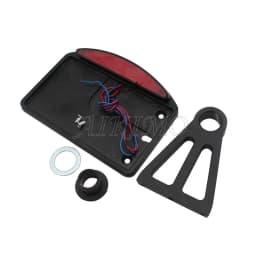 Motorcycle License Plate LED Tail Light Horizontal Side Mount Bracket Holder For Harley Bobber Chopper Custom Touring Universal