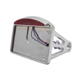 Motorcycle License Plate LED Tail Light Horizontal Side Mount Bracket Holder For Harley Bobber Chopper Custom Touring Universal