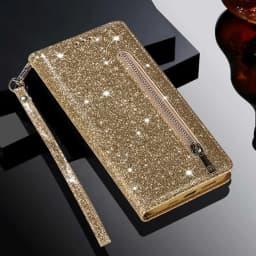 Wallet Glitter Zipper Card Slot Magnetic Flip Leather Case For Xiaomi 14T Redmi 15C 14C 13C 12C Note 14 Pro+ 14S 13 12 11 10 Pro
