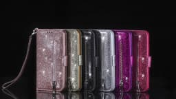Wallet Glitter Zipper Card Slot Magnetic Flip Leather Case For Xiaomi 14T Redmi 15C 14C 13C 12C Note 14 Pro+ 14S 13 12 11 10 Pro