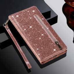 Wallet Glitter Zipper Card Slot Magnetic Flip Leather Case For Xiaomi 14T Redmi 15C 14C 13C 12C Note 14 Pro+ 14S 13 12 11 10 Pro