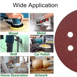 10pcs 5Inch 125mm Round Sandpaper Eight Hole Disk Sand Sheets Grit 40-2000 Hook and Loop Sanding Disc Polish