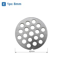 TASP 62mm Meat Grinder Disc Mincer Plate Parts for Bosch MFW66020 MFW3X10W Zelmer 586.8 886.8 986.8 987.8 Kenwood MG450 MG510