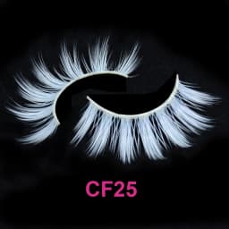 OKAYLASH 3D Dramatic Cruelty Free Faux Mink Colored Eyelashes Natural Long Colorful Blue Eye Lashes for Cosplay Party Make Up