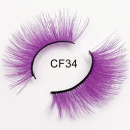 OKAYLASH 3D Dramatic Cruelty Free Faux Mink Colored Eyelashes Natural Long Colorful Blue Eye Lashes for Cosplay Party Make Up