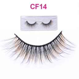 OKAYLASH 3D Dramatic Cruelty Free Faux Mink Colored Eyelashes Natural Long Colorful Blue Eye Lashes for Cosplay Party Make Up